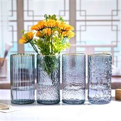 北欧玻璃花瓶透明创意大号客厅插花家用摆件