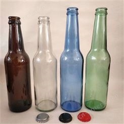 330ml透明汽水瓶小饮料瓶500ml带盖玻璃 新款棕色啤酒瓶